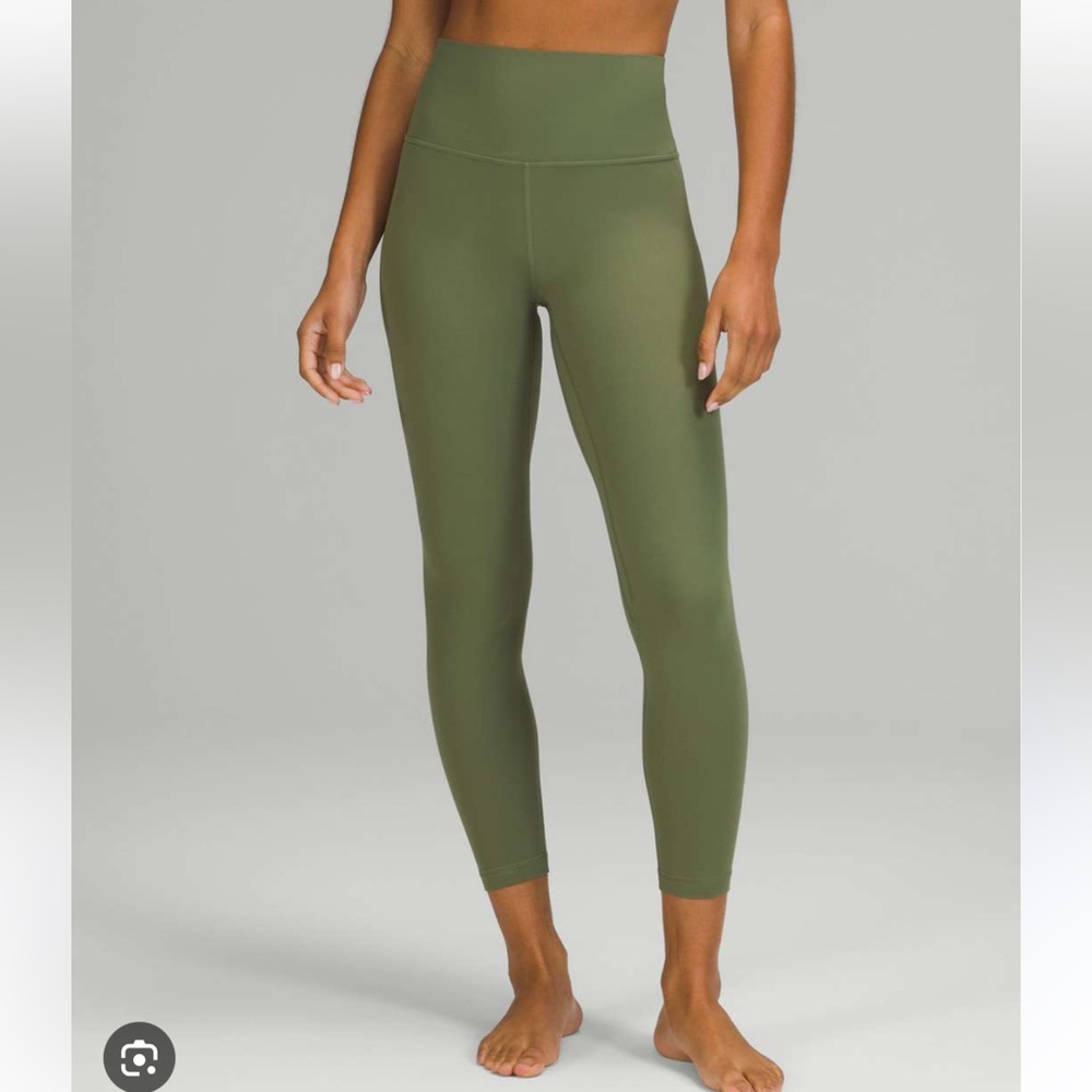 Lululemon Align High Rise 25” Pant Size 8 Green Twill